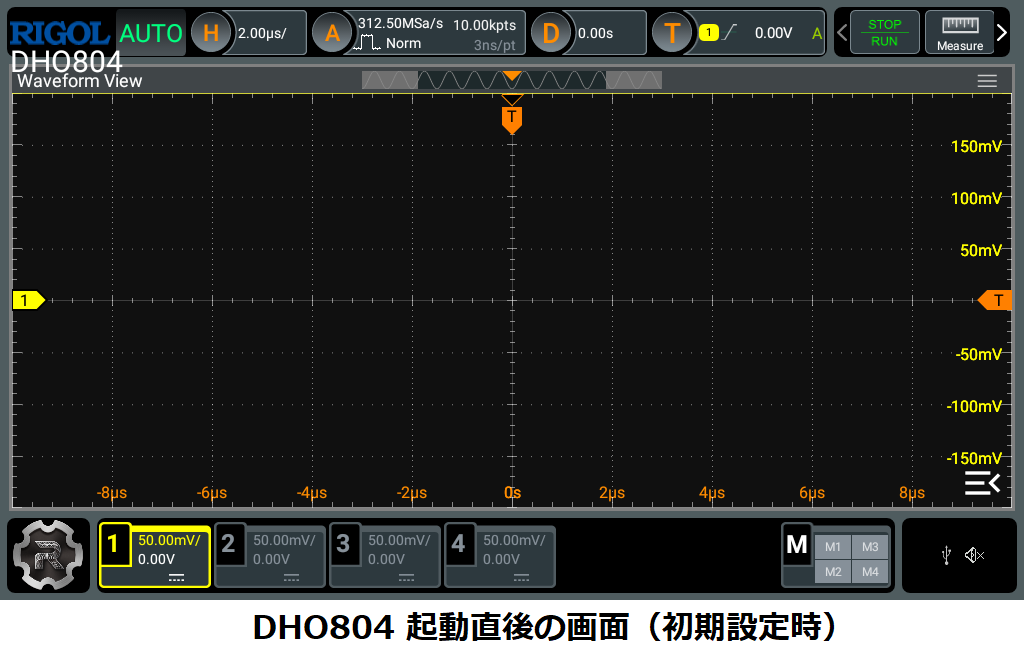 DHO804初期状態画面