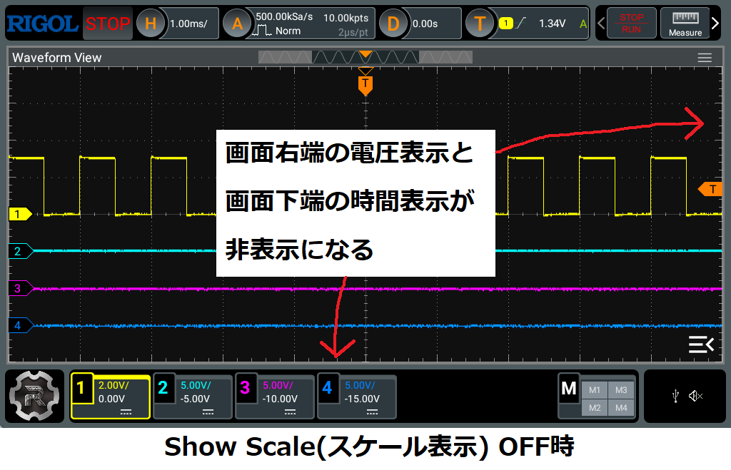 スケール非表示時