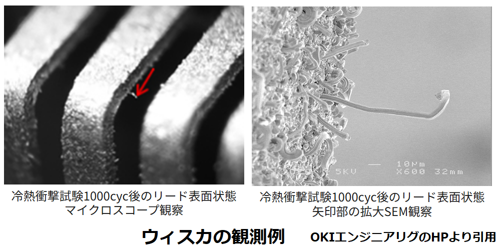 ウィスカの観測例